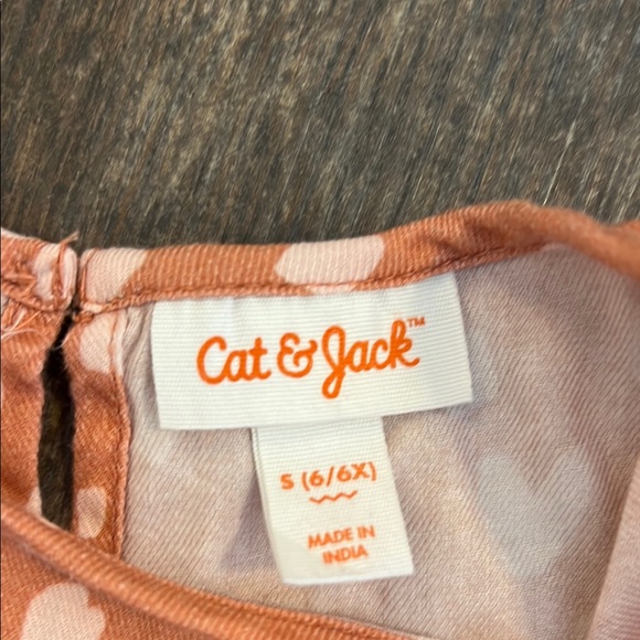 Cat & Jack- Peach Dress w/Hearts - Picture 2 of 9
